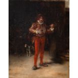 FRANCISCO DOMINGO MARQUÉS (Valencia, 1842 - Madrid, 1920)."Musician".Oil on panel.Signed and dated