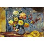 JUAN BAUTISTA PORCAR RIPOLLÉS, (Castellón de la Plana, Castellón, 1889 - 1974)."Roses".Oil on