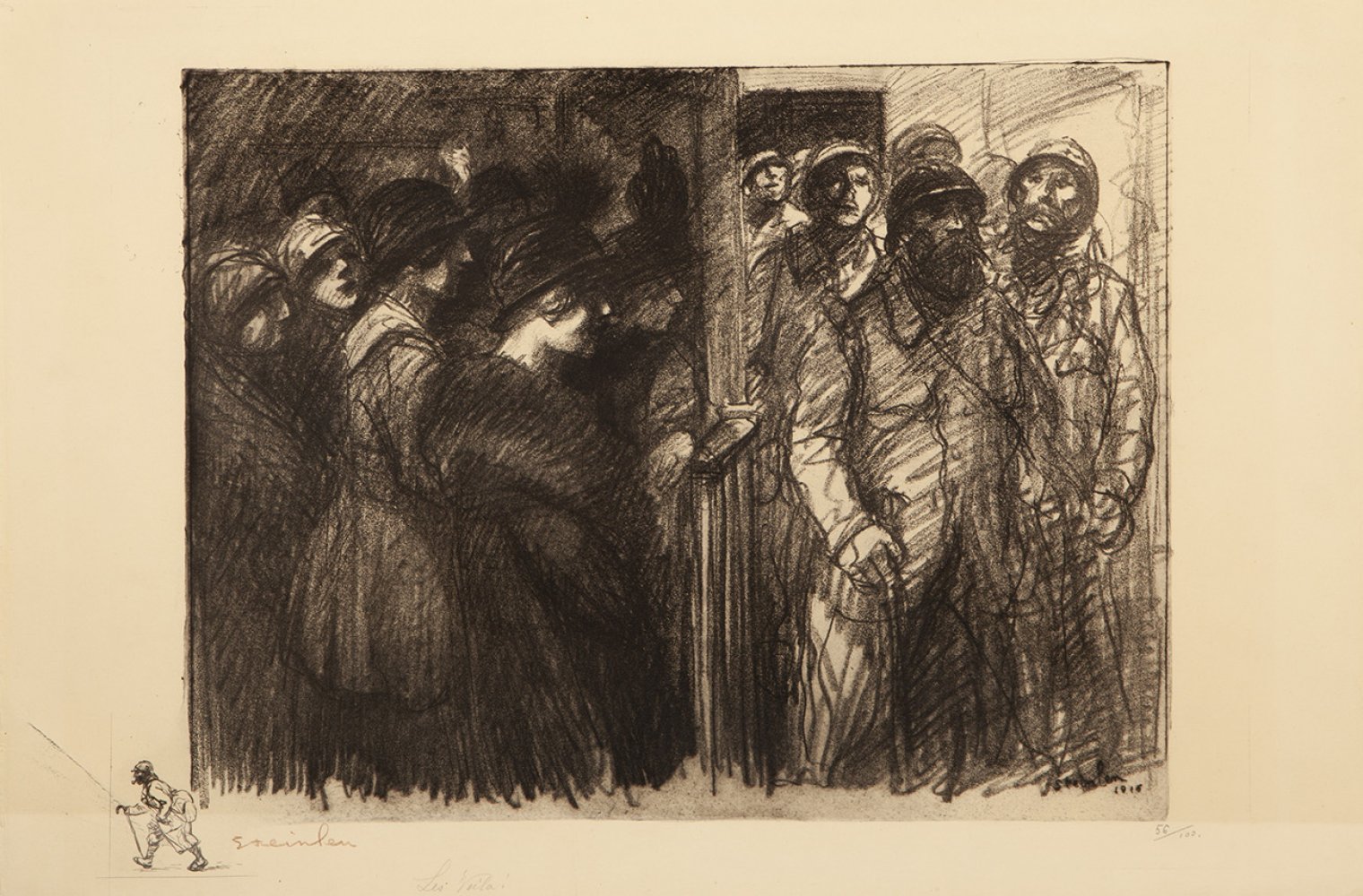 THÉOPHILE ALEXANDRE STEINLEN (Switzerland, 1859-France, 1923).Untitled.Lithograph on paper. Copy