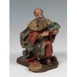 Circle of FRANCISCO SALZILLO (Murcia, 1707- 1783); c. 1700."Melchior".Polychrome earthenware.It