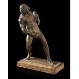 Italian school; "Grand Tour", 19th century."Satyr with a boot".Bronze.Measures: 34 x 23 x 11 cm.