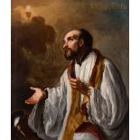 Italian school; second half of the 18th century."Saint Camillus of Lelis".Oil on canvas.It