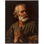 17th century Spanish school."Saint Peter".Oil on canvas.Measurements: 62 x 48 cm.The canvas