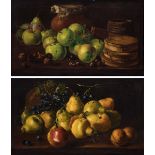 JOSÉ LÓPEZ ENGUIDANOS (Valencia, 1760 - Madrid, 1812)."Still lifes".Oil paintings on canvas.Sizes: