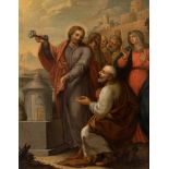 School of ANTON RAPHAEL MENGS (Aussig, 1728-Rome, 1779); late 18th century."Christ Handing the