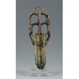 Large ointment. Roman Empire, 3rd-4th AD.In two-coloured glass.Very good state of preservation, with