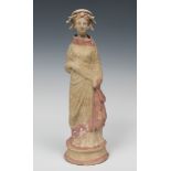 Female statue; Canosa, Southern Italy, 3rd century BC.Terracotta with traces of polychromy.