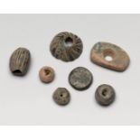 Necklace beads. Phoenician culture, 1st millennium BC.Vitreous paste.Measurements: between 0.7 and