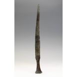 Spearhead. Luristan, Iran 1000 B.C. ca. .Bronze.Measurements: 41 cm (h.) .Luristan also known as