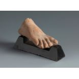Left foot. Smyrna, 4th-3rd century BC.Terracotta.Provenance: Smyrna, 1895-1905. Collection Paul