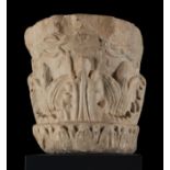 Roman capital, 1st century AD.Marble.Provenance: French private collection, 1975.Conservation:
