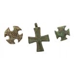 Three Visigothic crosses, 5th-7th century AD.Bronze.Provenance: Private collection of the