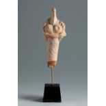 Cornucopia. Smyrna, 4th-3rd century BC.Terracotta.Provenance: Smyrna, 1895-1905. Collection Paul