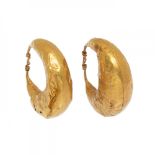 Pair of Creole earrings. Rome, 2nd-3rd century AD.In gold.Measurements: 15 x 16 mm.Pair of Roman