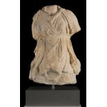 Torso of Diana the Huntress. Imperial Rome, 1st-2nd century AD.Marble.Provenance: private