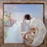 VICENTE PERIS MARCO (Valencia, 1943)."Ballet Lladró", Valencia, 1988.Oil on canvas.Signed, dated and