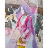 VICENTE PERIS MARCO (Valencia, 1943)."Venice Carnival".Oil on canvas.Signed in the lower right