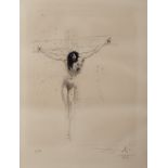 SALVADOR DALÍ I DOMÈNECH (Figueras, Girona, 1904 - 1989)."Crucifixion", 1964.Etching and drypoint on