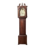 Wall clock. England, first half of the 19th century.Mahogany wood and polychrome.It has small