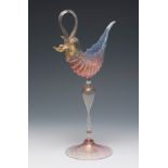 SALVIATI & CO. Murano, Venice, late 19th century.Art Nouveau chalice.Blown glass and fine gold