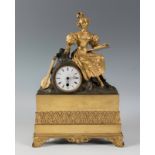 Louis Philippe clock; France, circa 1840.Gilt bronze.The key, pendulum and bell are missing.