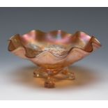 Dugan Glass Company. U.S.A., first quarter of the 20th century.Iridescent moulded glass (Carnival