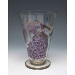 ENRIC RIERA PIERA (active in Barcelona, second third of the 20th century).Vase in enamelled glass.