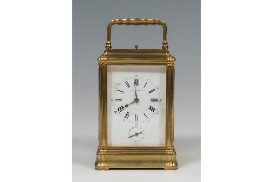 Peña y sobrino carriage alarm clock; second half of the 19th century.Bronze, brass and glass. - Image 5 of 5