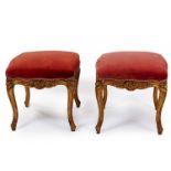 Pair of stools shoehorns, Louis XV.French school eighteenth century, Louis XV period.Made of