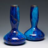 SALVIATI & CO. Murano, Venice, late 19th century.Pair of vases.Blown glass with fine gold