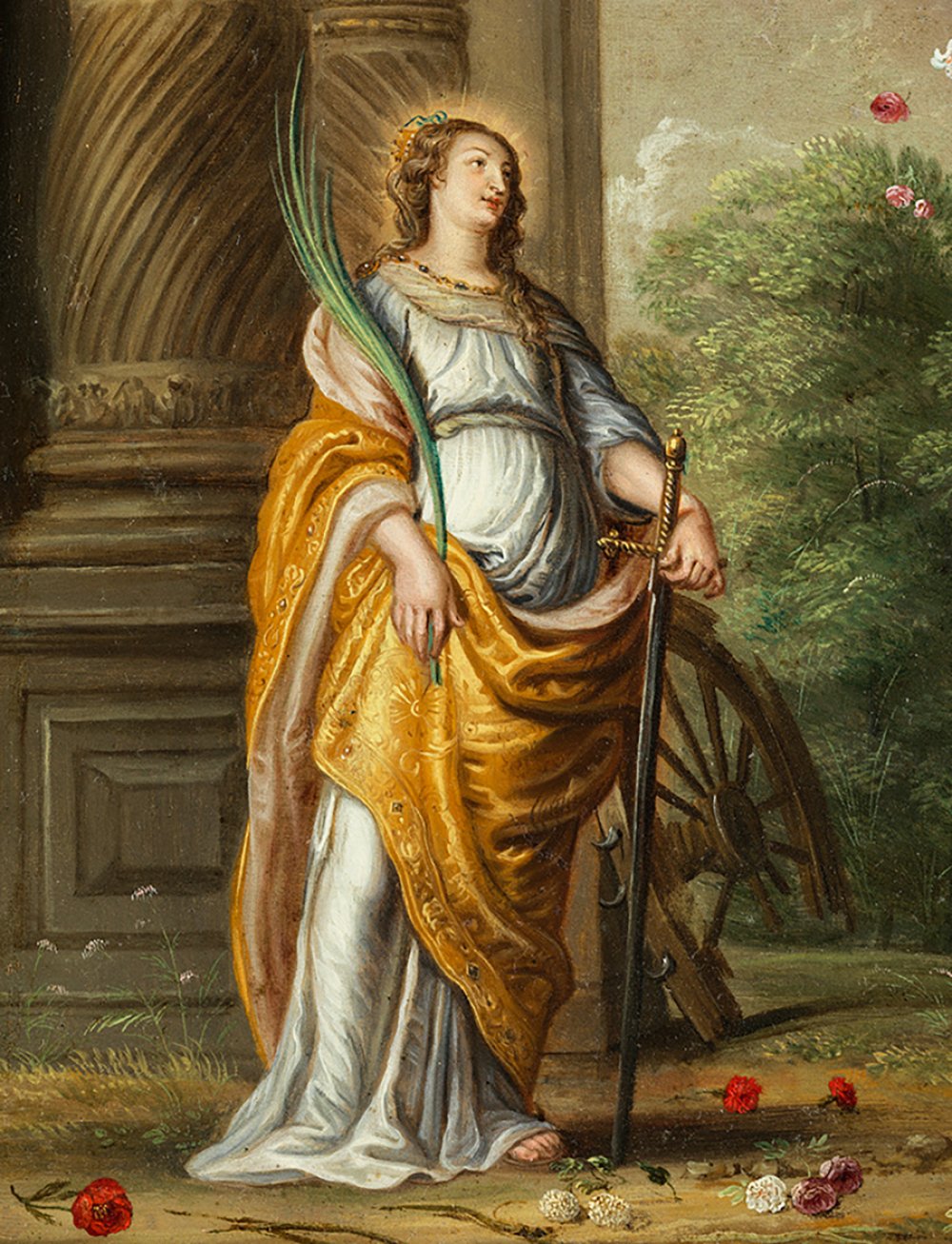 Follower of PETER PAUL RUBENS, first half of the 17th century."Saint Catherine of Alexandria".Oil on - Bild 4 aus 5