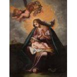 Andalusian school; second half of the 17th century."Virgin of Silence".Oil on canvas.Presents