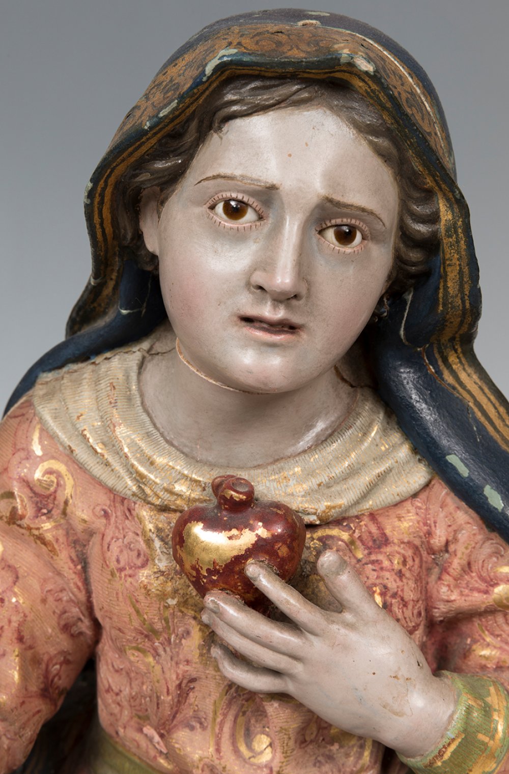 Andalusian school of the 18th century."La Dolorosa".Carved and polychrome wood.It presents faults - Bild 5 aus 7