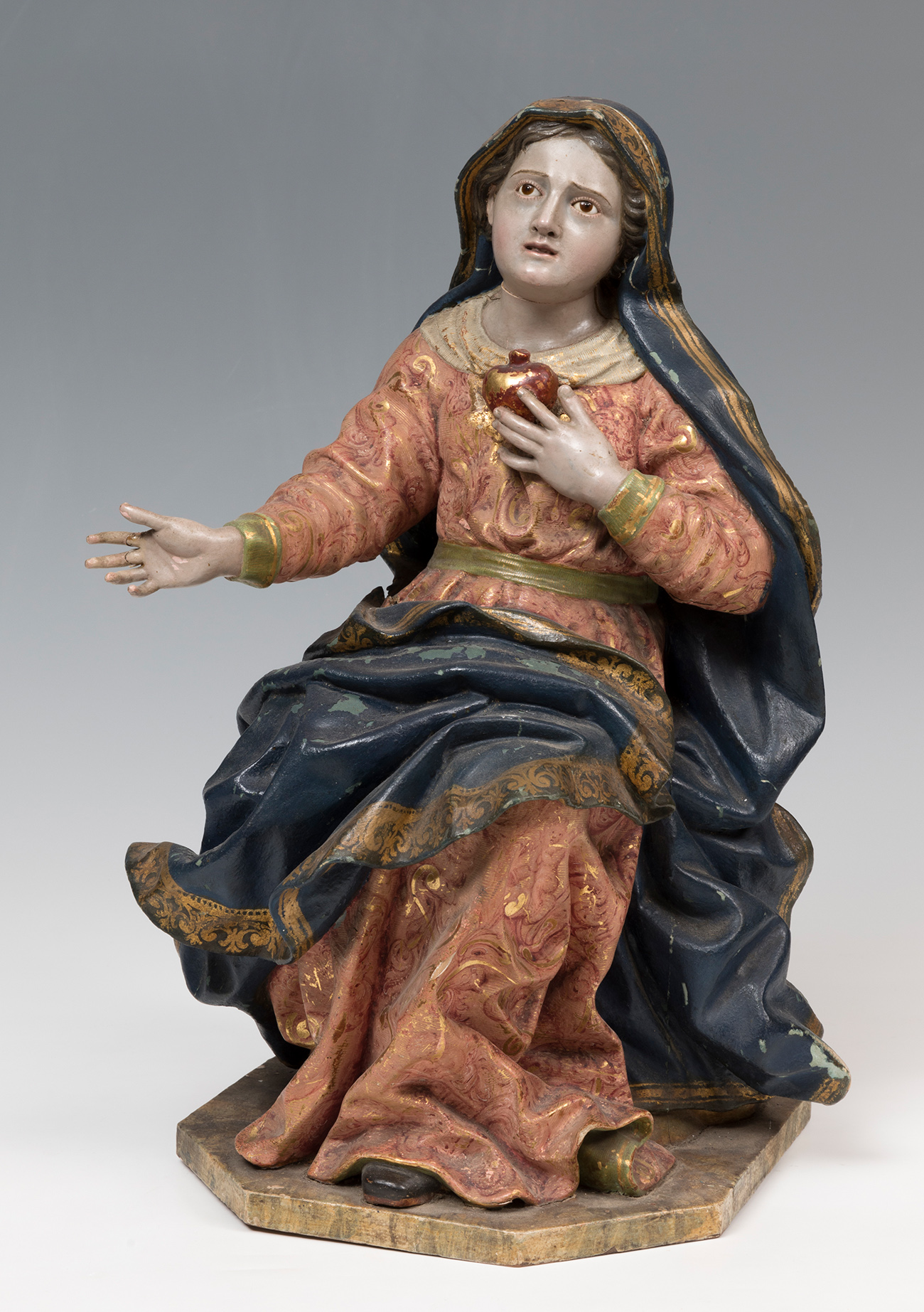Andalusian school of the 18th century."La Dolorosa".Carved and polychrome wood.It presents faults