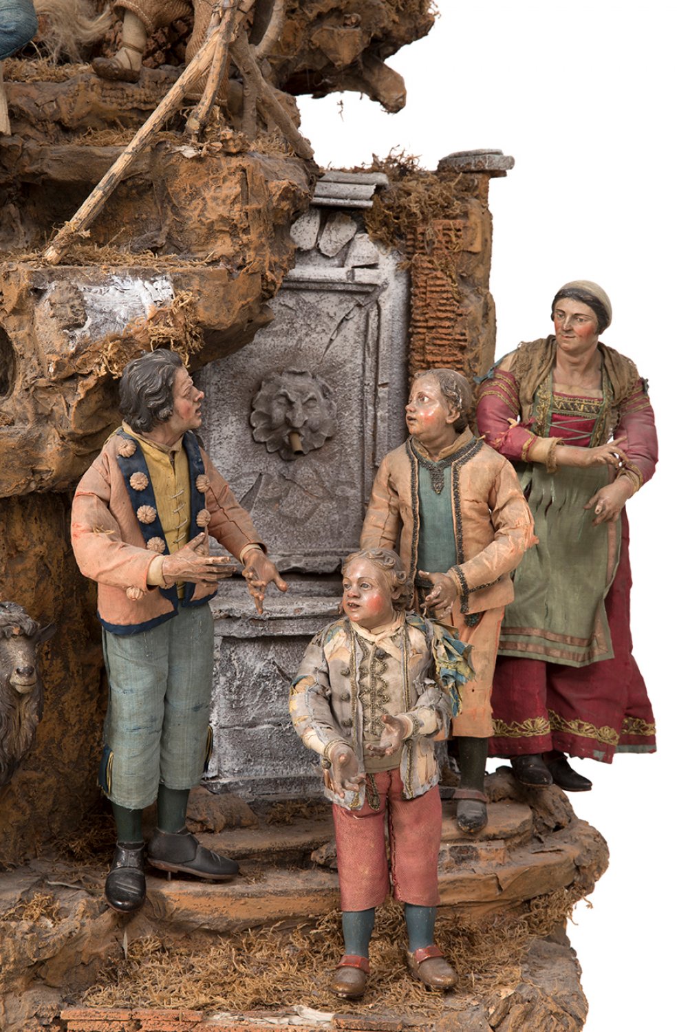 Neapolitan school; second half of the 18th century."Bethlehem".Polychrome terracotta, vitreous - Image 7 of 7