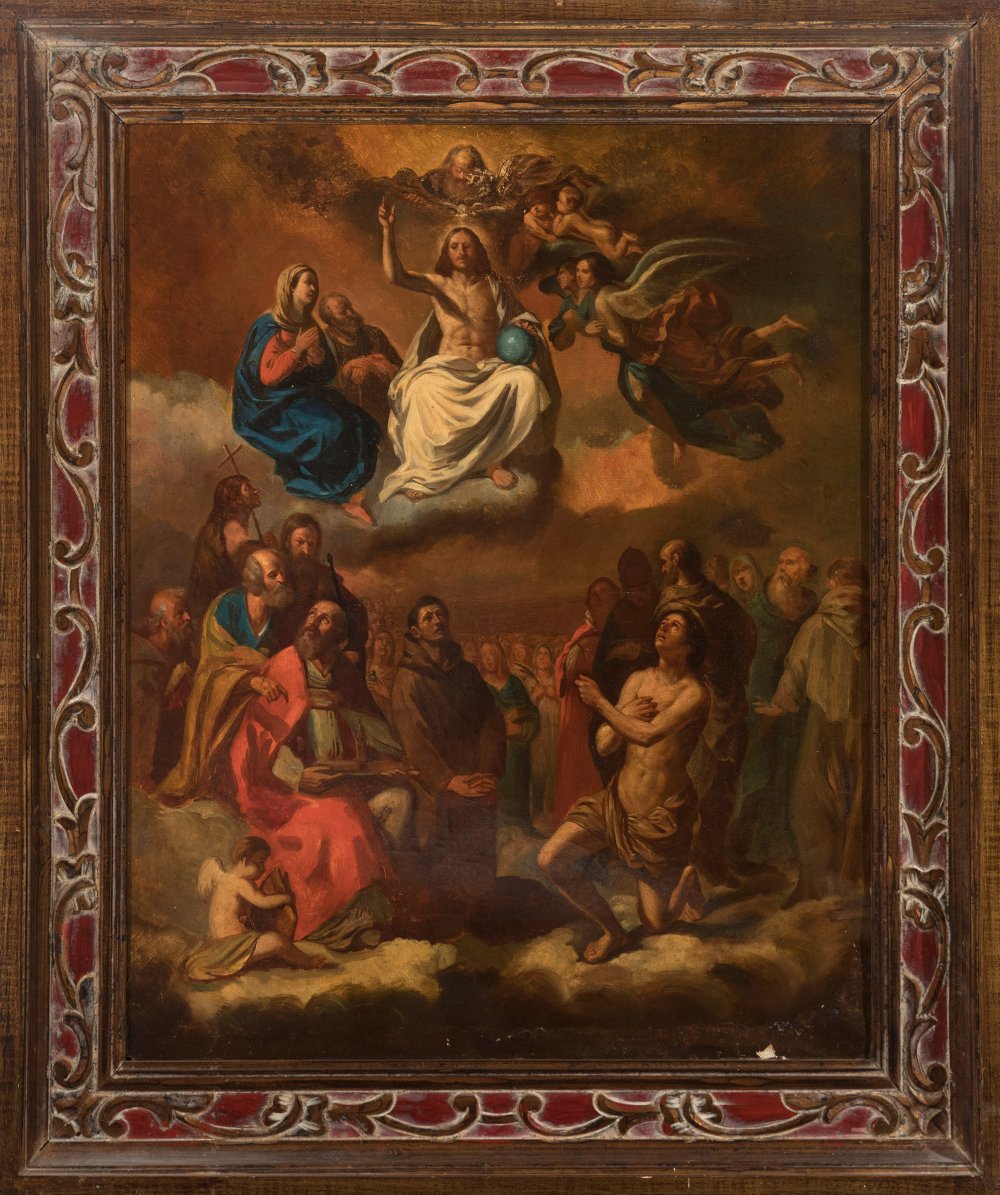 Italian school; Late 17th century."The Last Judgement.Oil on canvas.It presents restorations and - Bild 2 aus 4
