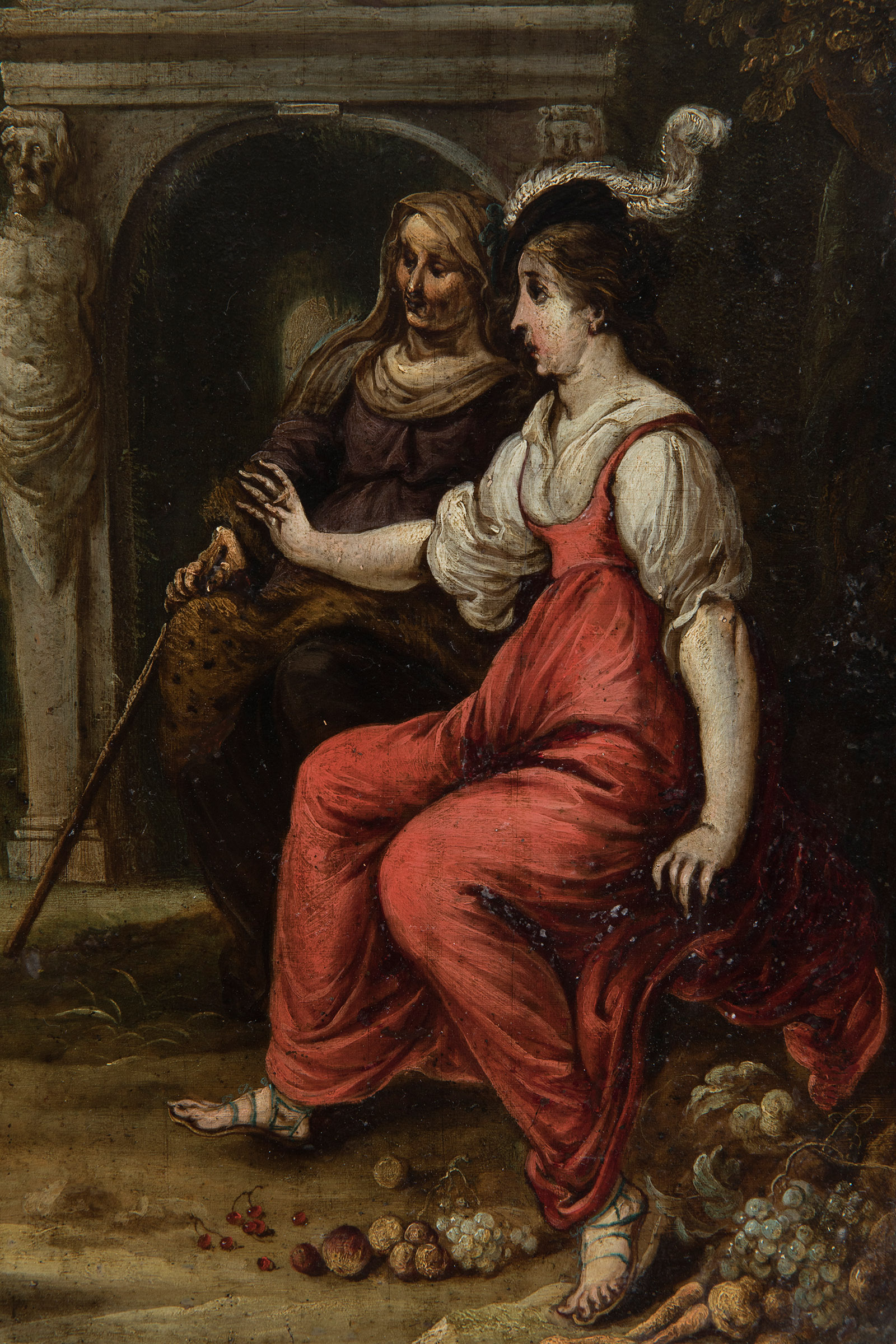 Antwerp School; mid-17th century."Jacob and Rachel" and "Rebecca and Sarah".Oil on copper.They - Bild 2 aus 5