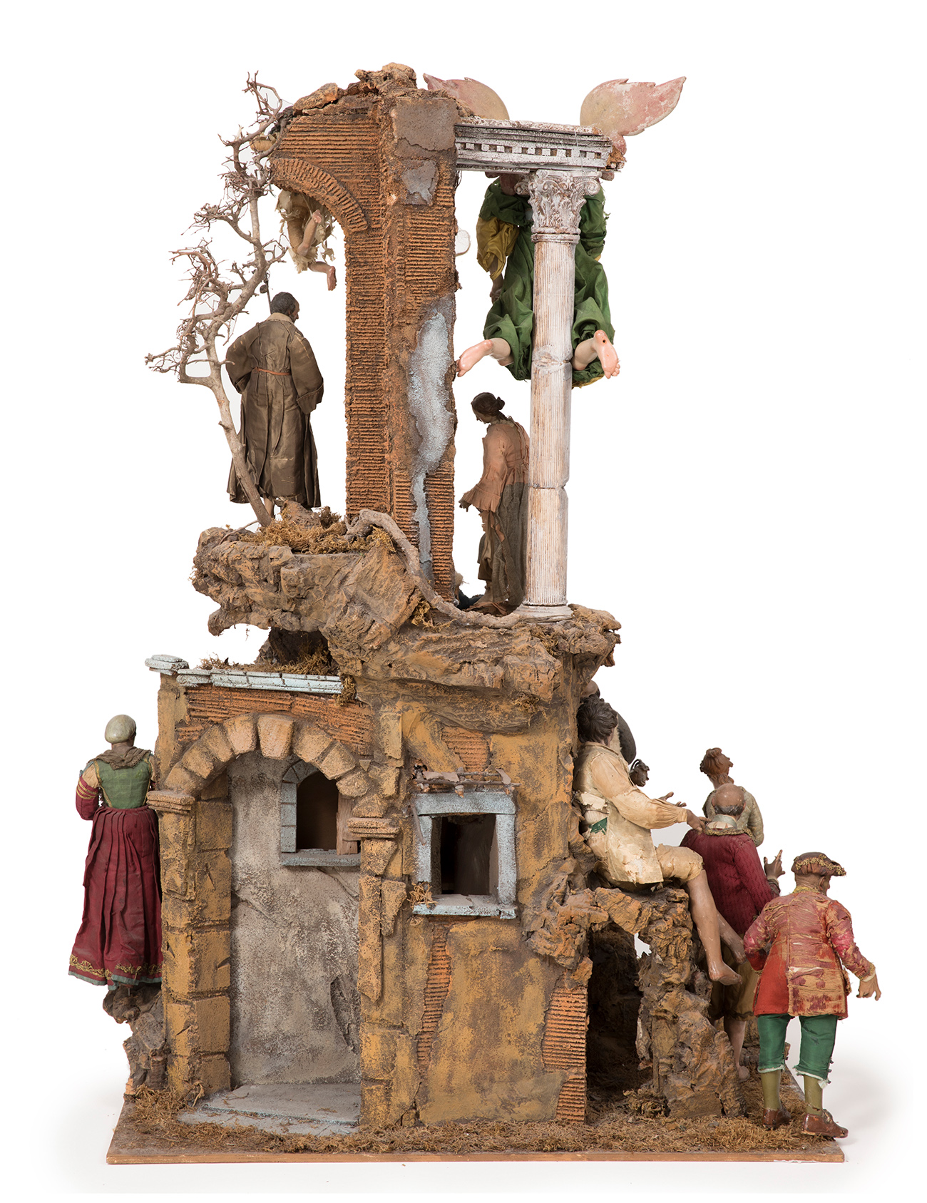 Neapolitan school; second half of the 18th century."Bethlehem".Polychrome terracotta, vitreous - Image 2 of 7