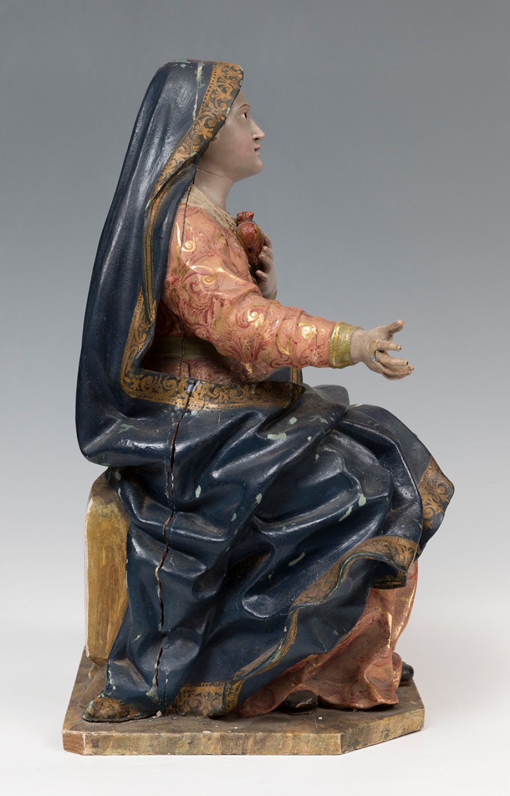 Andalusian school of the 18th century."La Dolorosa".Carved and polychrome wood.It presents faults - Bild 6 aus 7