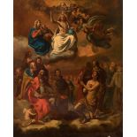 Italian school; Late 17th century."The Last Judgement.Oil on canvas.It presents restorations and