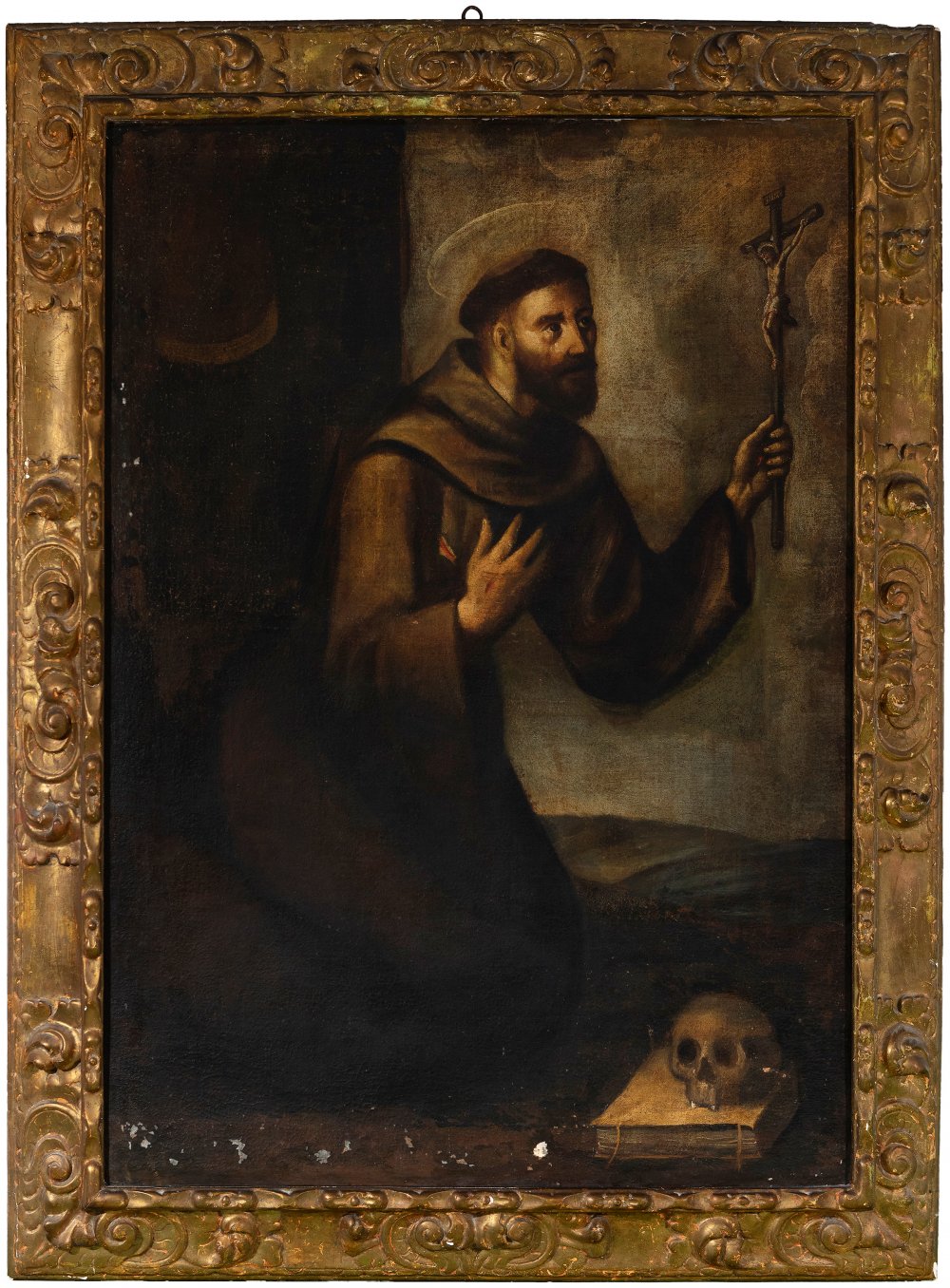 Sevillian school of the 18th century."Saint Francis".Oil on canvas.Size: 125 x 100 cm; 133 x 109 - Bild 3 aus 7