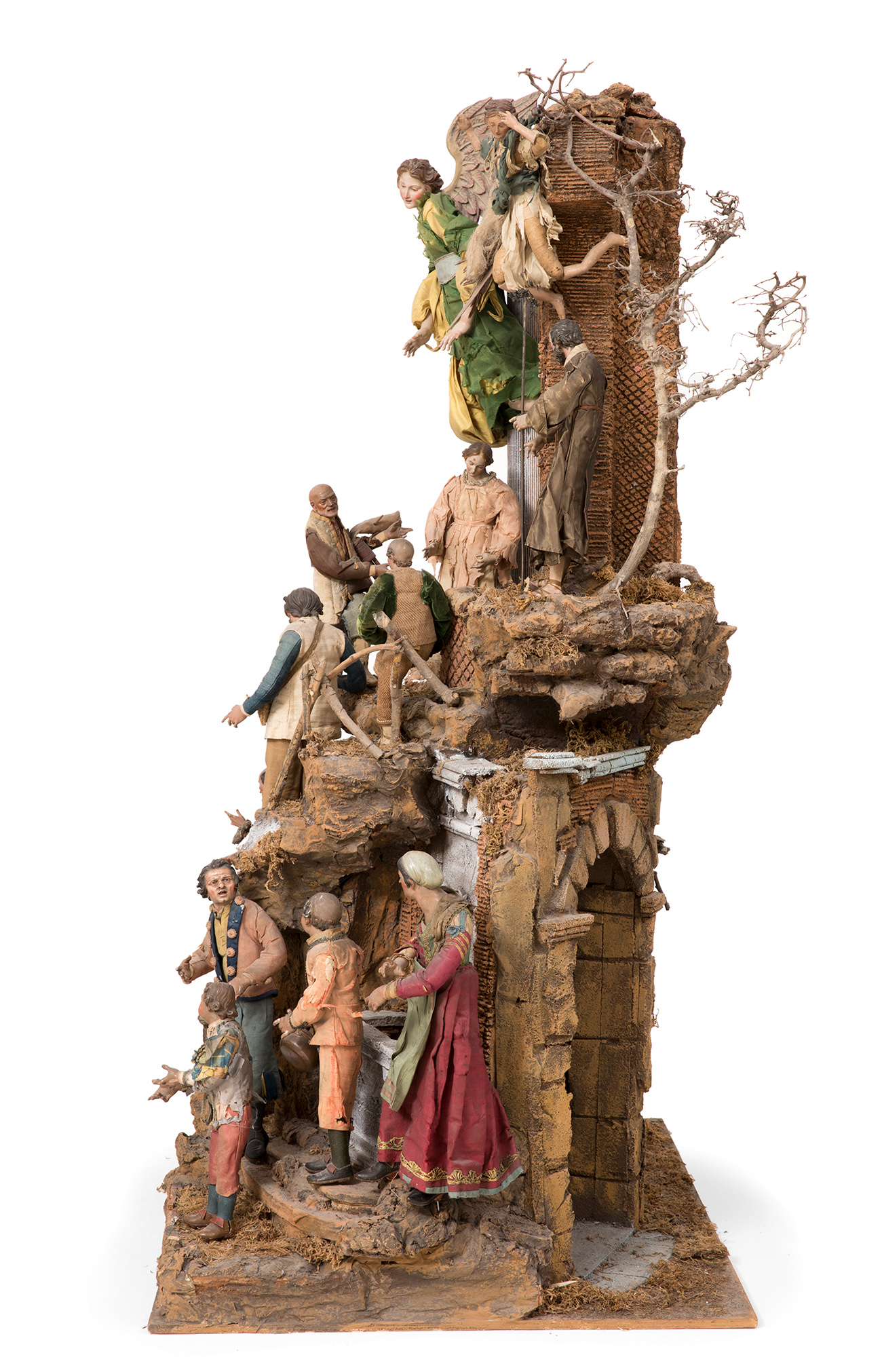 Neapolitan school; second half of the 18th century."Bethlehem".Polychrome terracotta, vitreous - Image 5 of 7