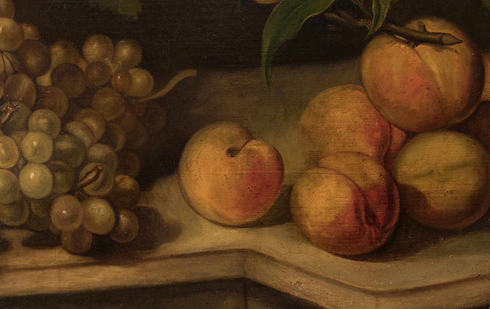 19th century Spanish school."Still life of fruit".Oil on canvas.Size: 53 x 79 cm; 71 x 97 cm ( - Bild 2 aus 4