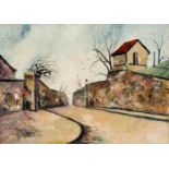 ELISÉE MACLET (Lyons-en-Santerre, 1881 - Paris 1962)."Rue de Montmartre".Oil on canvas.Signed in the