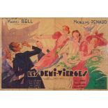 French school, ca.1935."Les Demi-vierges.Lithograph poster.Sizes: 159 x 233 cm; 162,5 x 236,5 cm (