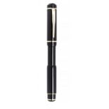 MONTBLANC FOUNTAIN PEN "100 YEARS ANNIVERSARY".Black resin barrel with gold-plated fittings.