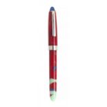 RÉCIFE FOUNTAIN PEN, LIMITED SERIES MYSTIQUE REPLICA SENIOR.Resin barrel in red, green and blue with