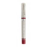 MONTEGRAPPA FOUNTAIN PEN "COSMOPOLITAN RUSSIA".Barrel in red celluloid and silver.Limited edition.