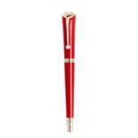 MONTBLANC FOUNTAIN PEN "MUSES: MARILYN MONROE".Barrel made of red resin and yellow gold.Limited