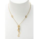 BVLGARI B.zero1 necklace in 18kt yellow gold.Formed by a chain that goes through the